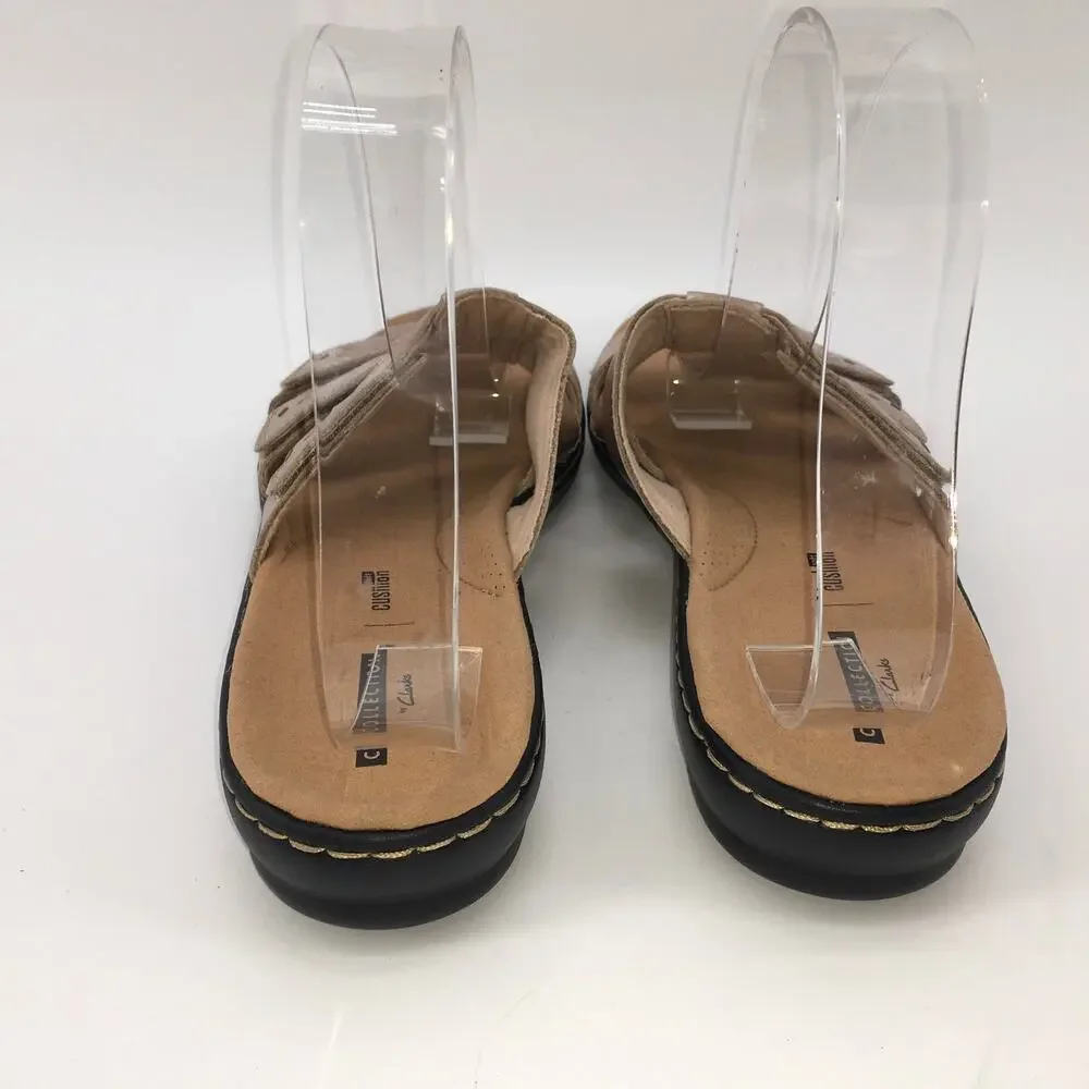Clarks Leisa Spring Rose Gold Sandals Womens 12N Comfort Metallic Strappy Sandal